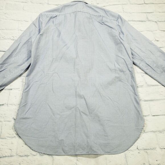 Thomas Pink MENS 16-34.5 Blue Button Up Shirt Long Sleeve Classic Fit Woven - Picture 10 of 14